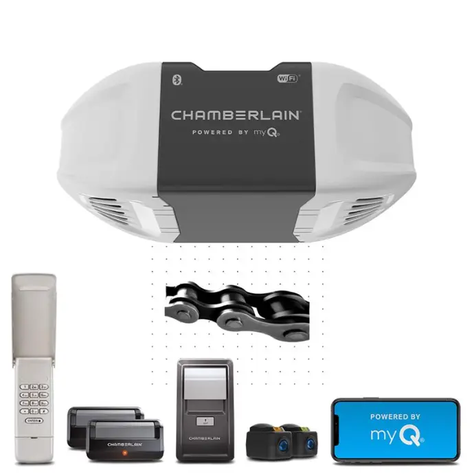 3/4 HP Smart Quiet Belt Drive Garage Door Opener 2 Remote